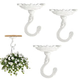 Sungmor front view of three-pack ceiling hooks showing packaging and finish for durable hanging