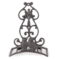 Sungmor front view of hose holder showing elegant scrollwork and hanging utility