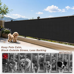 SUNNY GUARD installed on balcony railing creating shade and seclusion