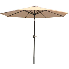 Sunnydaze beige canopy front view showing broad shade and clean look