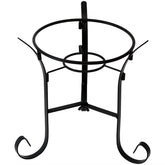 Sunnydaze Decor front view of black gazing globe stand showing stable display