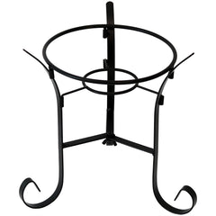 Sunnydaze Decor front view of black gazing globe stand showing stable display
