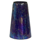 Sunnydaze Decor front view of purple mosaic stand showing shimmering finish and shape