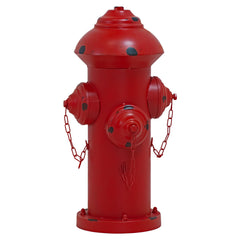 Sunnydaze front view of red hydrant showing clear training target