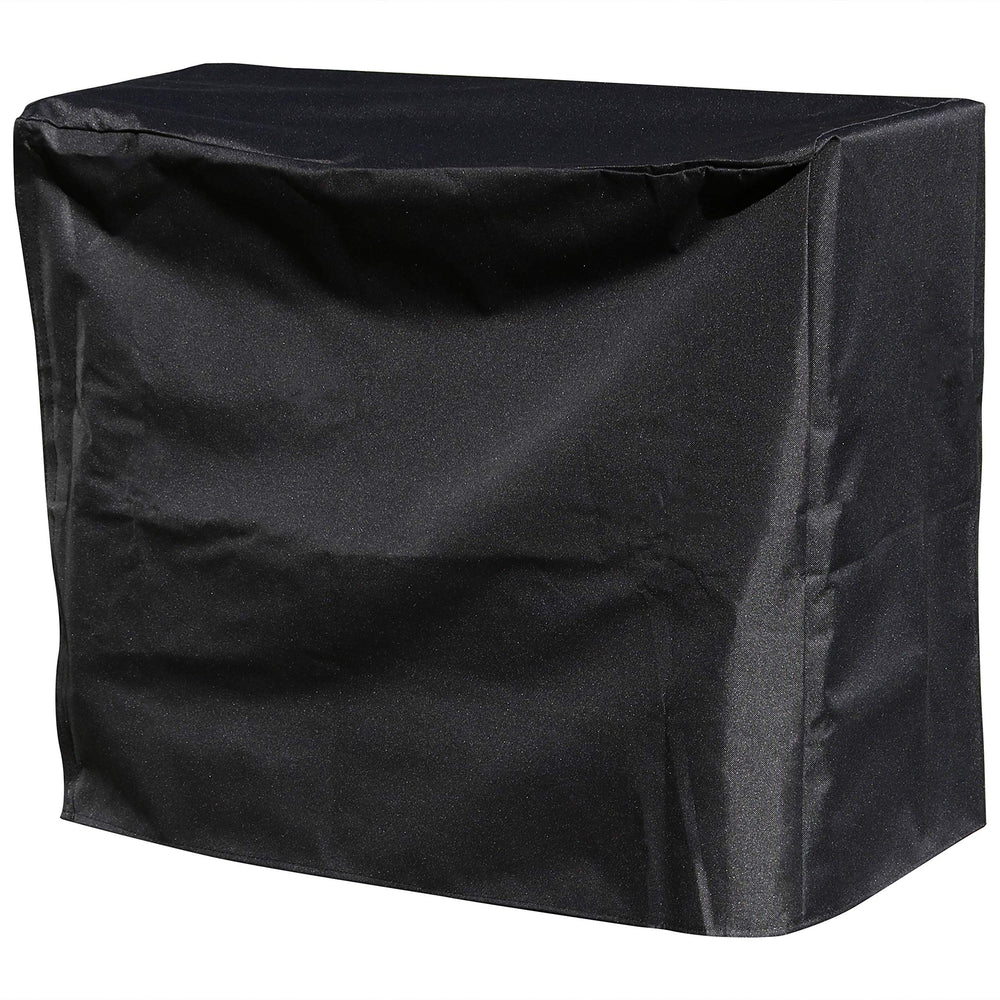 Sunnydaze front view of cover showing snug fit and weather protection