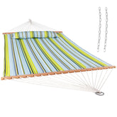 Sunnydaze Decor double hammock front view shows roomy two-person comfort