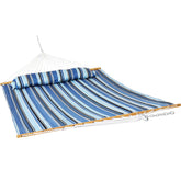 Sunnydaze front view of double quilted hammock showing inviting padded lay-flat surface