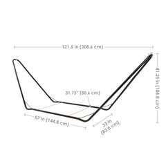 Sunnydaze Decor assembled with hammock demonstrating comfortable recline and support