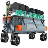 SUNNYFEEL front view packed wagon showing roomy cargo and easy loading