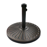 Sunnyglade front view of antiqued round base showing elegant finish and curb appeal
