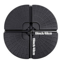 Sunnyglade fan base supporting an offset umbrella providing strong stability