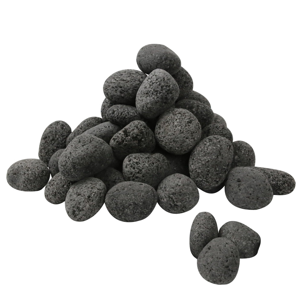 Sunnyglade front pack showing 17.8LB of black lava rocks, durable and consistent