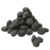 Sunnyglade front pack showing 17.8LB of black lava rocks, durable and consistent