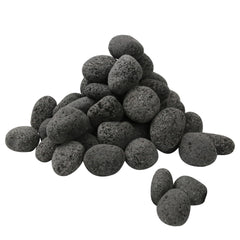 Sunnyglade front pack showing 17.8LB of black lava rocks, durable and consistent