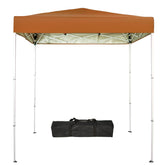 Sunnyglade front view canopy tan showing instant shade benefit