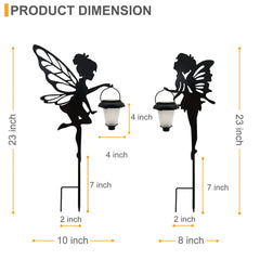 SUNNYPARK stake inserted in lawn showing 23-inch scale and placement