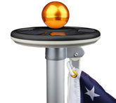 Sunnytech front view showing sleek black housing and easy mount, improves flag visibility