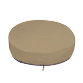 SunPatio front view of taupe daybed cover showing full fit and protection