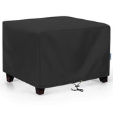 SunPatio front view of ottoman cover showing full fit and protection