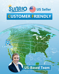 Sunrio pool next to person showing 10-foot diameter for space planning