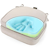 SUNROX front view showing set of two cream cushions and packaging benefits