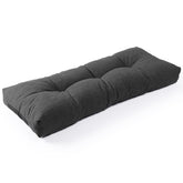 SUNROX front view of midnight bench cushion showing tufted comfort and deep color