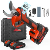 SUNSLASH front view showing full cordless pruning shears and ergonomic handle benefits