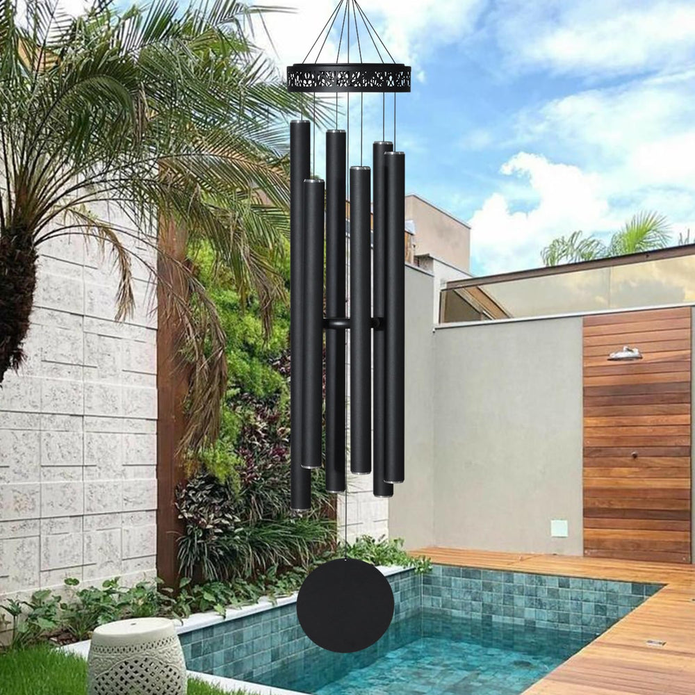 Suntimber front view of 48-inch chime showing elegant antique copper finish and presence