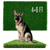 SunTurf front view of 4x6 ft dog grass pad showing realistic lawn look and easy placement