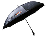 Supco 60-inch umbrella front view showing full black canopy and frame for wide protection