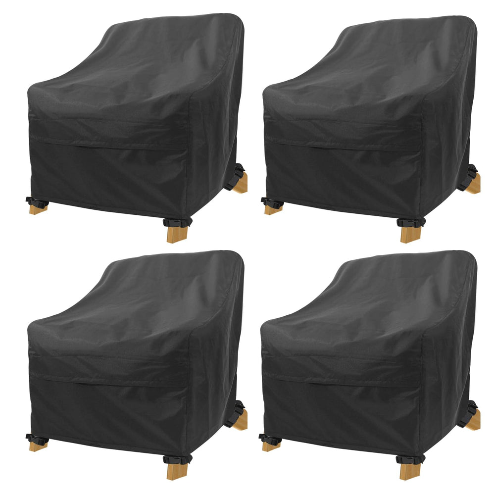 SUPERHOLD front view of covered Adirondack chair showing full protection benefit
