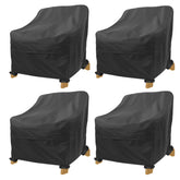 SUPERHOLD front view of covered Adirondack chair showing full protection benefit