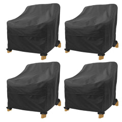 SUPERHOLD front view of covered Adirondack chair showing full protection benefit