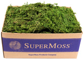 SuperMoss front packaging showing 3 lb preserved forest moss, ready-to-use liner