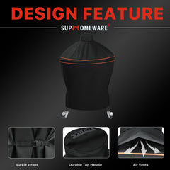 Suphomeware buckle strap detail securing cover to grill legs for wind resistance