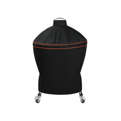 Suphomeware front view covering kamado grill showing full weather protection