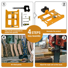 SurmountWay mounted on chainsaw in use demonstrating portable milling benefit