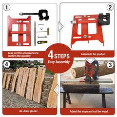 Surmount Way mounted on chainsaw cutting a log showing portable onsite milling advantage