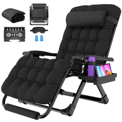 Suteck front view of oversized zero gravity chair showing sturdy frame and breathable mesh for stable outdoor comfort