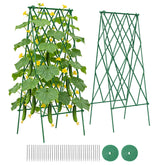 Suteck front view A-frame trellis showing dual-sided support and compact footprint