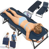 Suteck front view lounge chair showing wide surface and comfort