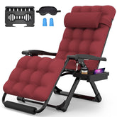 Suteck front view of XL zero gravity chair showing spacious seat and sturdy stance for comfortable lounging