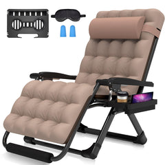 Suteck oversized zero gravity chair front view showing roomy seating and stable frame benefit comfort