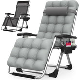 Suteck chair front view showing full recline and comfort benefits
