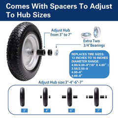 Sutmorly centered hub and included bushings for easy axle compatibility