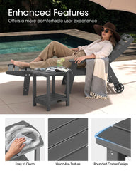 SUUNYN patio scene with table in use adding convenience and easy maintenance