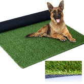 SUWUYUE front view of 3x5 ft grass rug showing realistic lawn look and instant green benefit