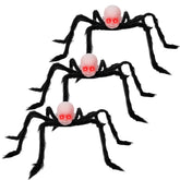 Suzile front view of three doll head spiders showing spooky porch-ready impact