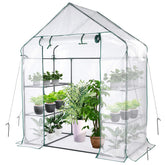 SV SCOOL VALUE front view showing full greenhouse and door, protects plants outdoors