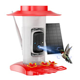 SV3C feeder front view showing camera and nectar tank, easy monitoring